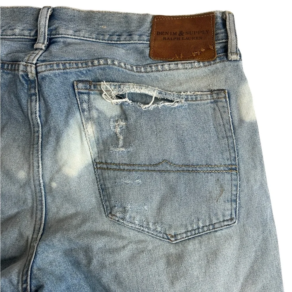 Ralph Lauren‎ Denim & Supply Distressed Slim Jeans Men’s 36x29 Blue